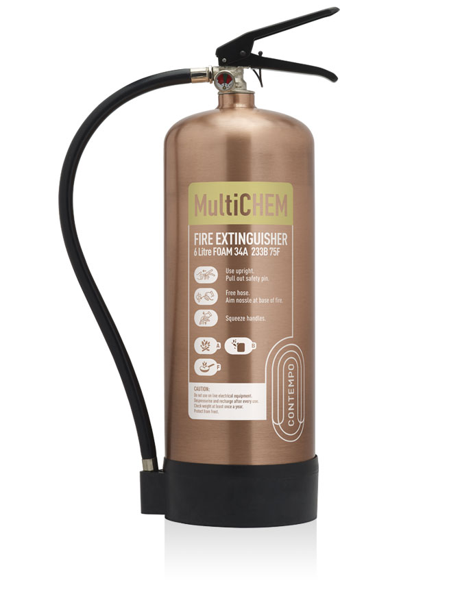 6ltr MultiCHEM Antique Copper Fire Extinguisher